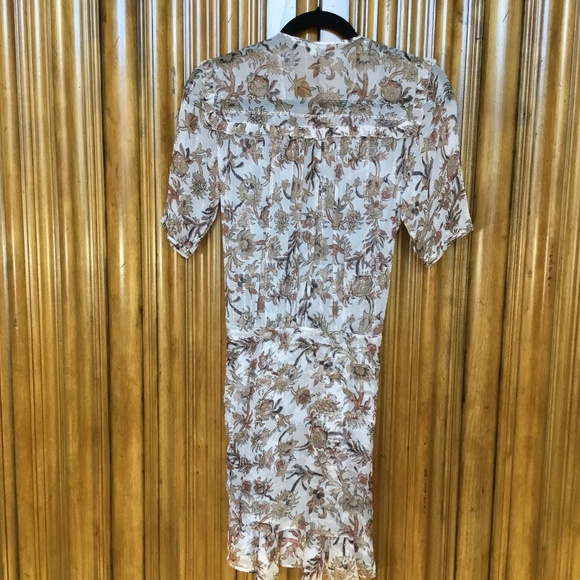 Veronica Beard Dakota Ruched Floral Silk Mini Dress - Picture 5 of 16
